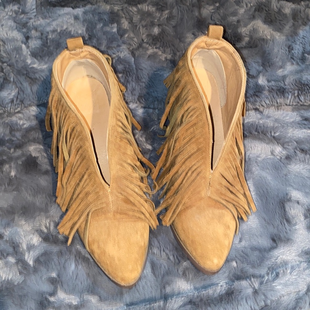 Boutique fringe booties